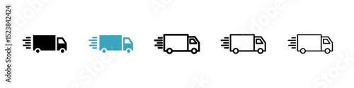 Delivery icons in Multiple Styles Set. Vector Illustration