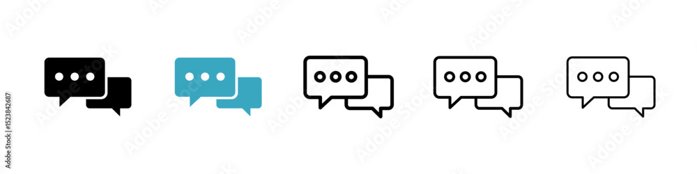 Fototapeta premium Chat icons in Multiple Styles Set. Vector Illustration
