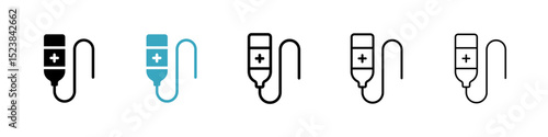 Chemotherapy icons in Multiple Styles Set. Vector Illustration