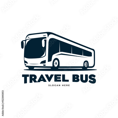 travel bus company logo design template