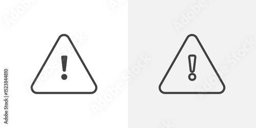 Warning icon vector symbol for mobile apps and website UI designs.