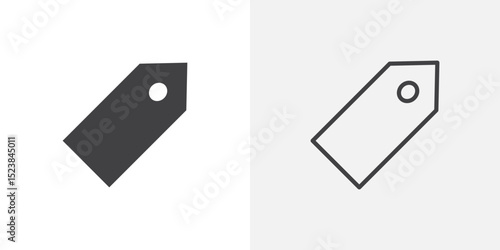 Tag icon vector symbol for mobile apps and website UI designs.