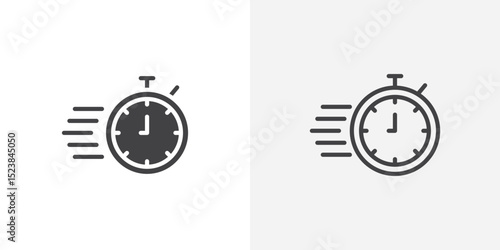 Time fast icon vector symbol for mobile apps and website UI designs.