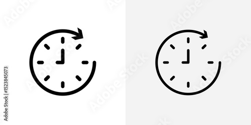Time forward icon vector symbol for mobile apps and website UI designs.