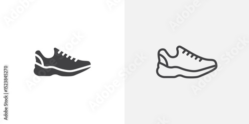 Shoes icon vector symbol for mobile apps and website UI designs.