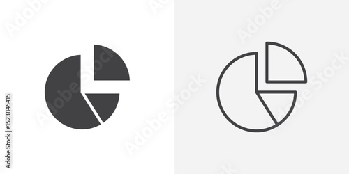 Pie chart icon vector symbol for mobile apps and website UI designs.