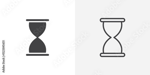 Hourglass icon vector symbol for mobile apps and website UI designs.