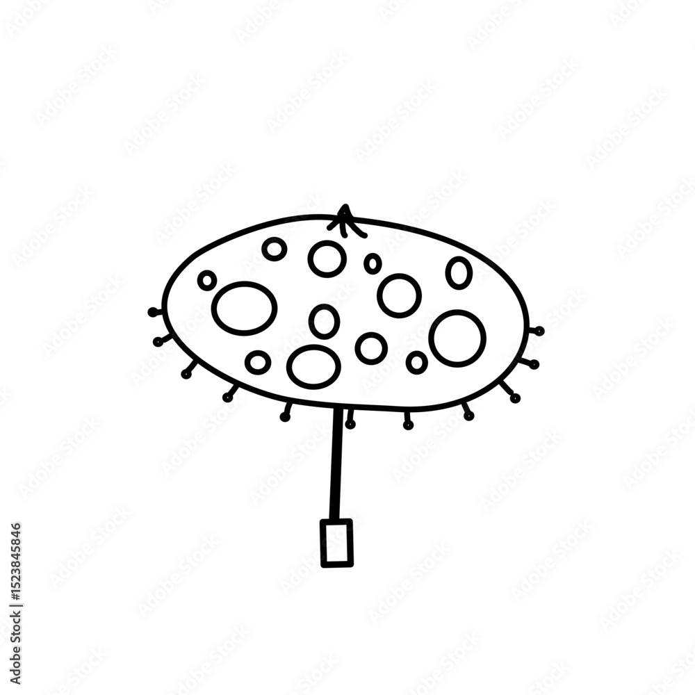 hand drawn umbrella icon hand drawn umbrella icon