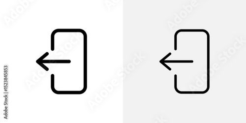 Log out icon vector symbol for mobile apps and website UI designs.