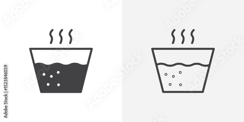 Hot Water icon vector symbol for mobile apps and website UI designs.
