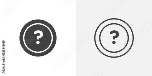 Doubts button icon vector symbol for mobile apps and website UI designs.