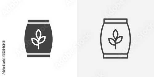 Fertilizer icon vector symbol for mobile apps and website UI designs.