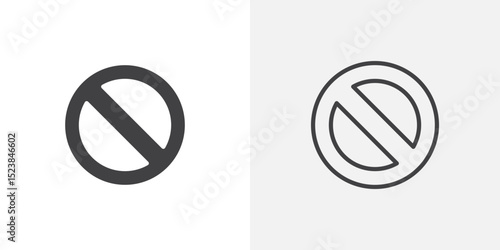 Blocked icon vector symbol for mobile apps and website UI designs.