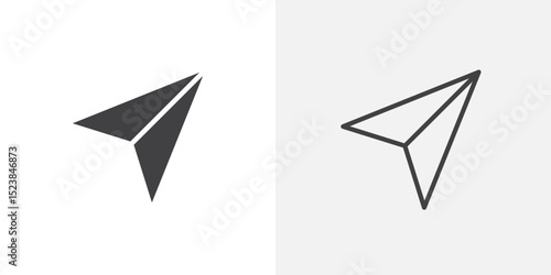 Send icon vector symbol for mobile apps and website UI designs.