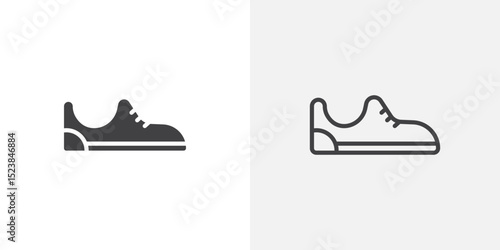 Shoes icon vector symbol for mobile apps and website UI designs.