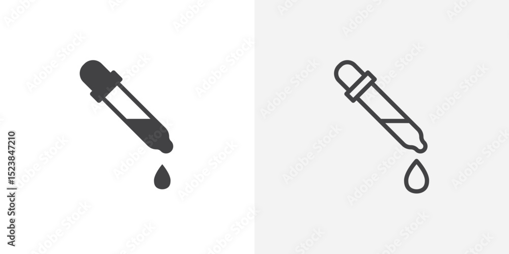 Dropper icon vector symbol for mobile apps and website UI designs. Dropper icon vector symbol for mobile apps and website UI designs.