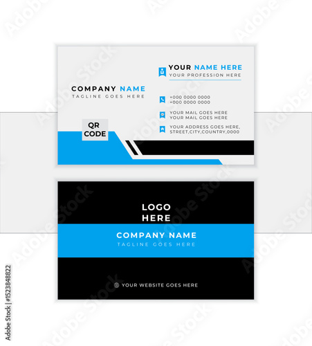 Simple & clean corporate business card design 
