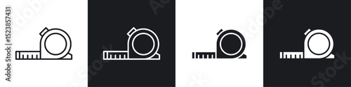 Measuring tape icons graphic vectors