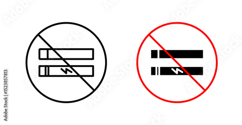 No smoking including electronic cigarettes sign graphic vectors