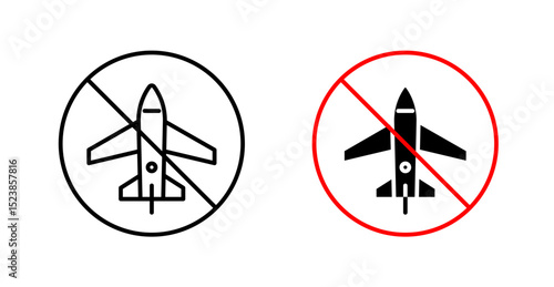 No plane sign graphic vectors