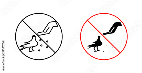 Do not feed birds sign graphic vectors