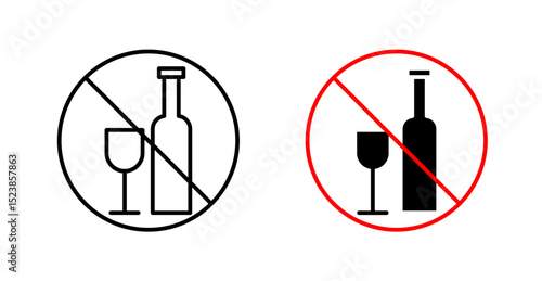 No alcohol sign graphic vectors