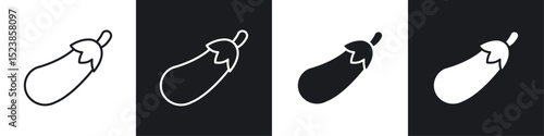 Eggplant icons graphic vectors