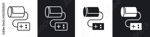 Sphygmomanometer icons graphic vectors