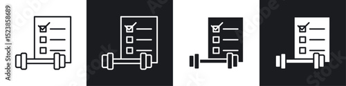 Fitness plan icons graphic vectors