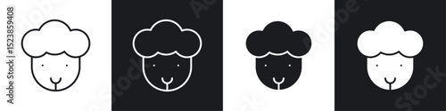Sheep icons graphic vectors
