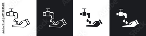Cuadro en lienzo Ablution icons graphic vectors