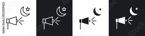 Adzan icons graphic vectors
