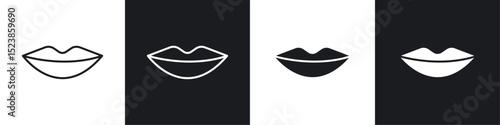 Lips icons graphic vectors