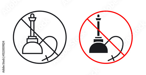 No hookah sign graphic vectors