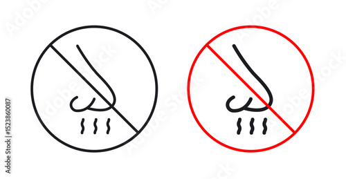 No smell sign graphic vectors