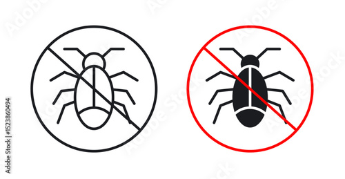 No parasitic insects sign graphic vectors