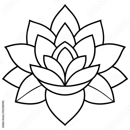 Flower Art SVG – Bold Line Floral Shape for Coloring Pages, Wall Decor, and Crafts