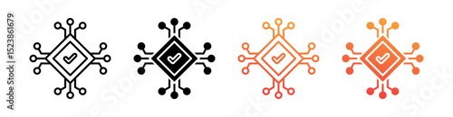 Digital Multiple Style Icon Set Vector 