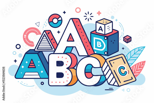 alphabet blocks abc arranged