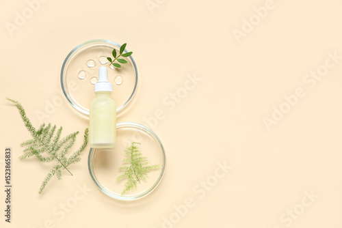 Natural skincare serum bott...