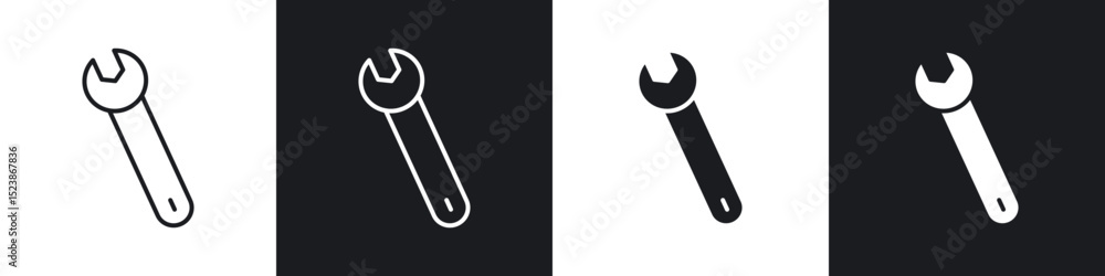 Fototapeta premium Wrench icons vector graphics for web designs