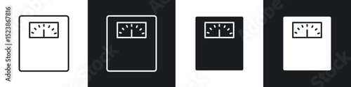 Weight scale icons vector graphics for web designs