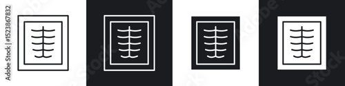 X-ray scan icons vector graphics for web designs