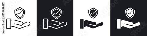 Policyholder icons vector graphics for web designs