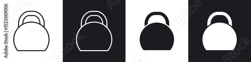 Kettlebell icons vector graphics for web designs