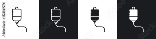 IV bag icons vector graphics for web designs