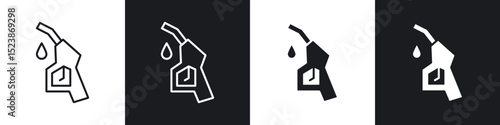 Fuel icons vector graphics for web designs