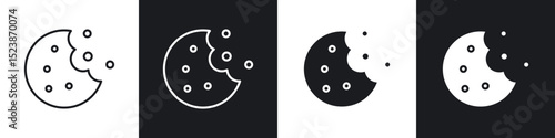 Cookie icons vector graphics for web designs