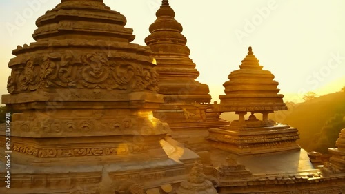 Ancient stone carvings of Khajuraho temples