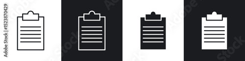 Clipboard icons vector graphics for web designs